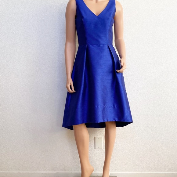 Alfred Sung Royal Blue High-Low Formal Dress - Picture 4 of 15